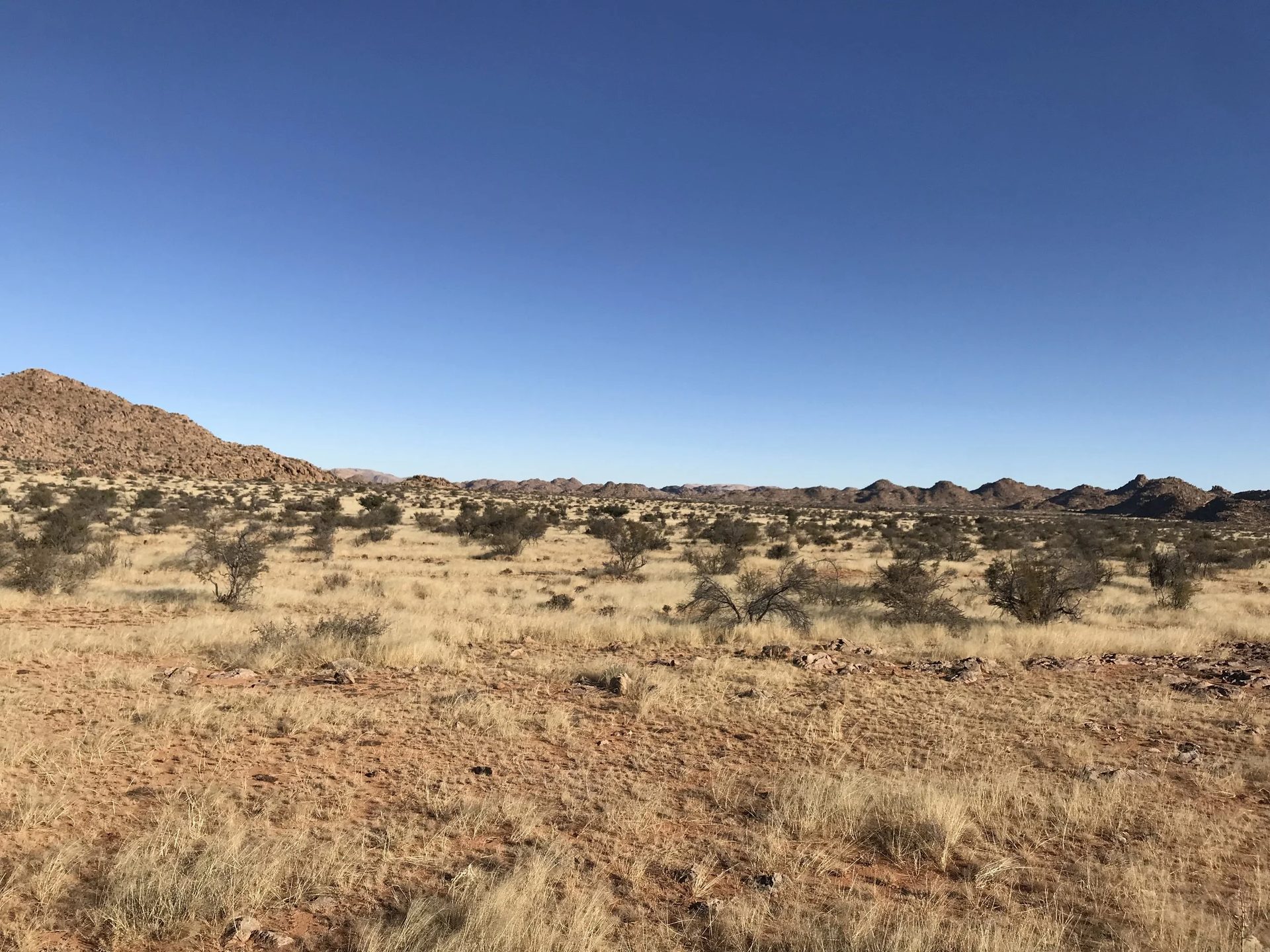 Rugged Namibian wilderness at dusk